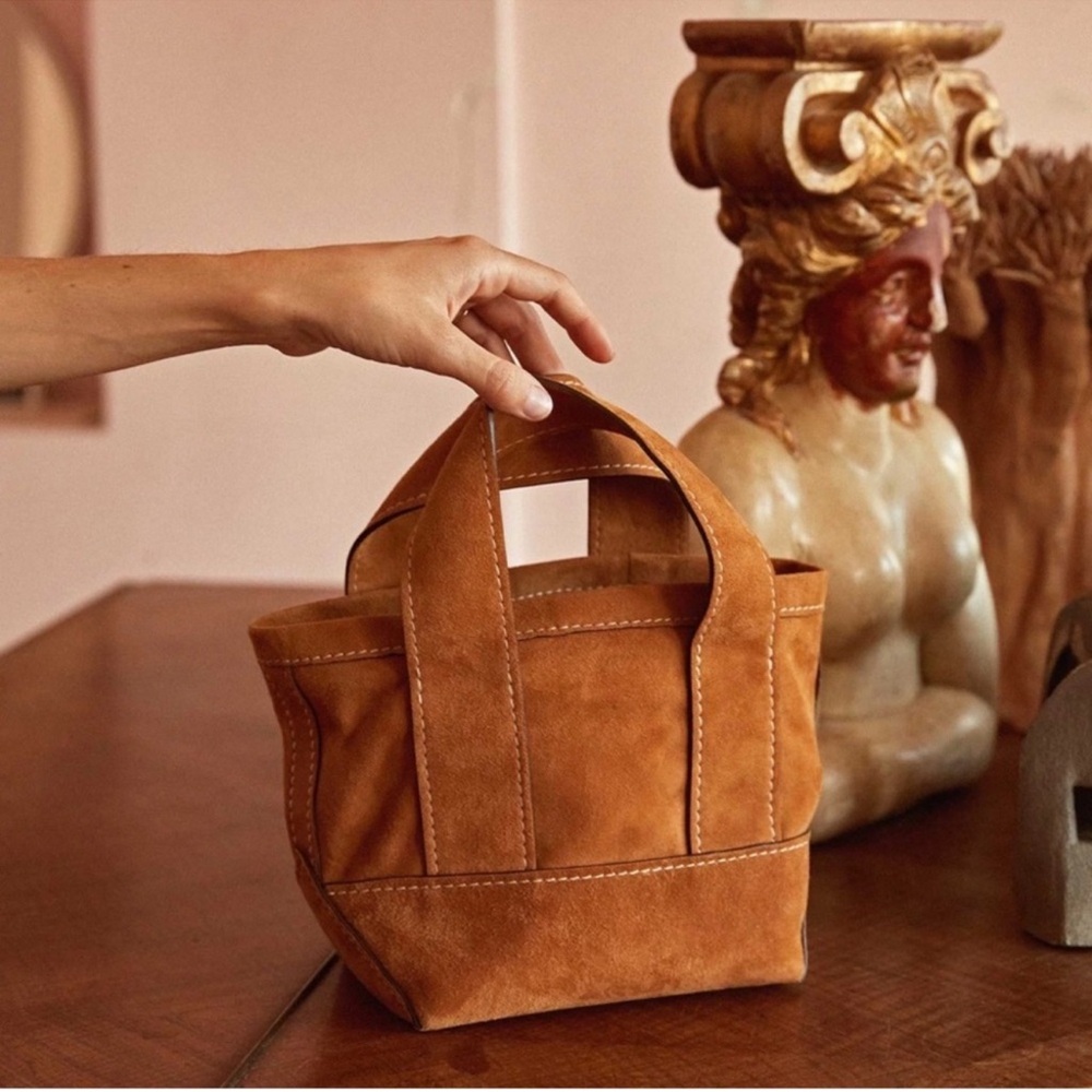 FINAL PRICE — Dôen Lilou Suede Mini Tote in Caramel Brown